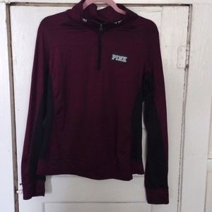 PINK  half zip pullover